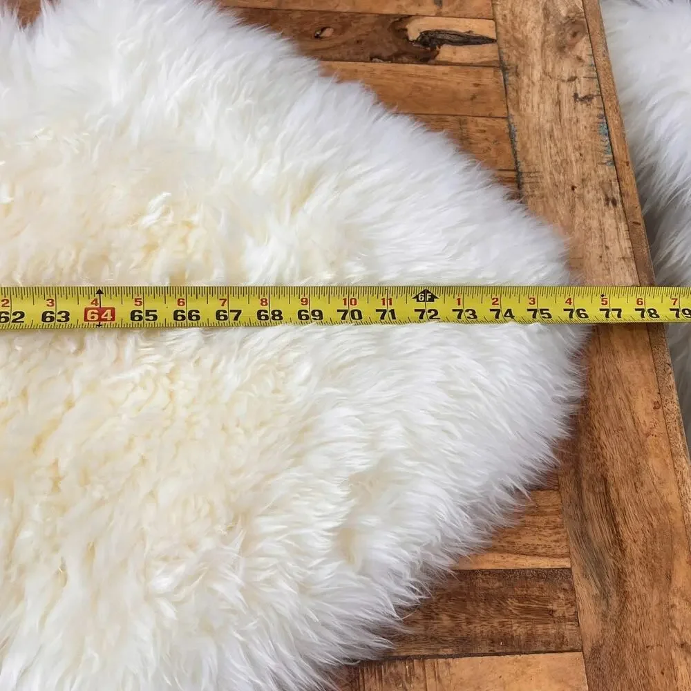Ikea Genuine Sheepskin Throw Rug White 16